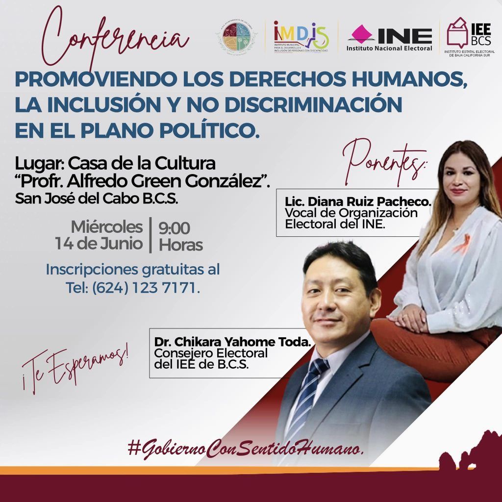 Asiste a la conferencia “Promoviendo los derechos humanos, la inclusión y no discriminación en el plano político”