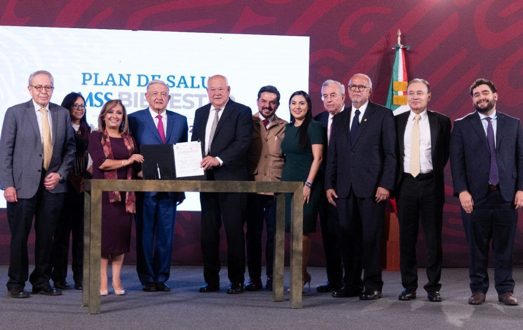 Firma Gobernador de BCS convenio IMSS-Bienestar