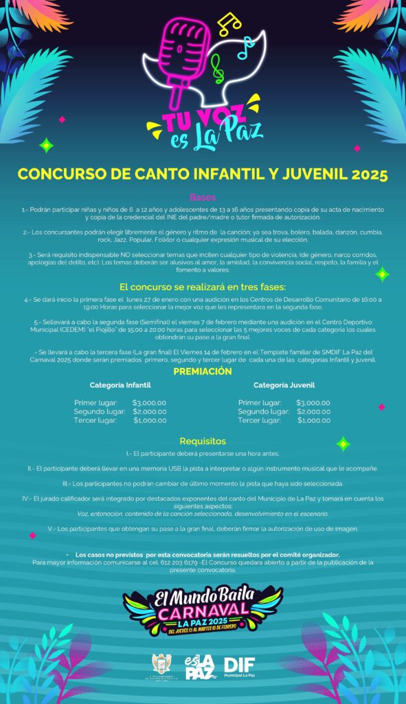 Niñas, niños y adolescentes podrán participar en audiciones para descubrir y apoyar a las mejores voces del municipio con premios y reconocimiento artístico.