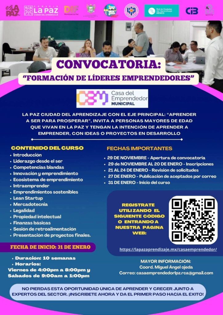 El Ayuntamiento invita a personas mayores de edad con ideas o proyectos a desarrollar en la Casa del Emprendedor.