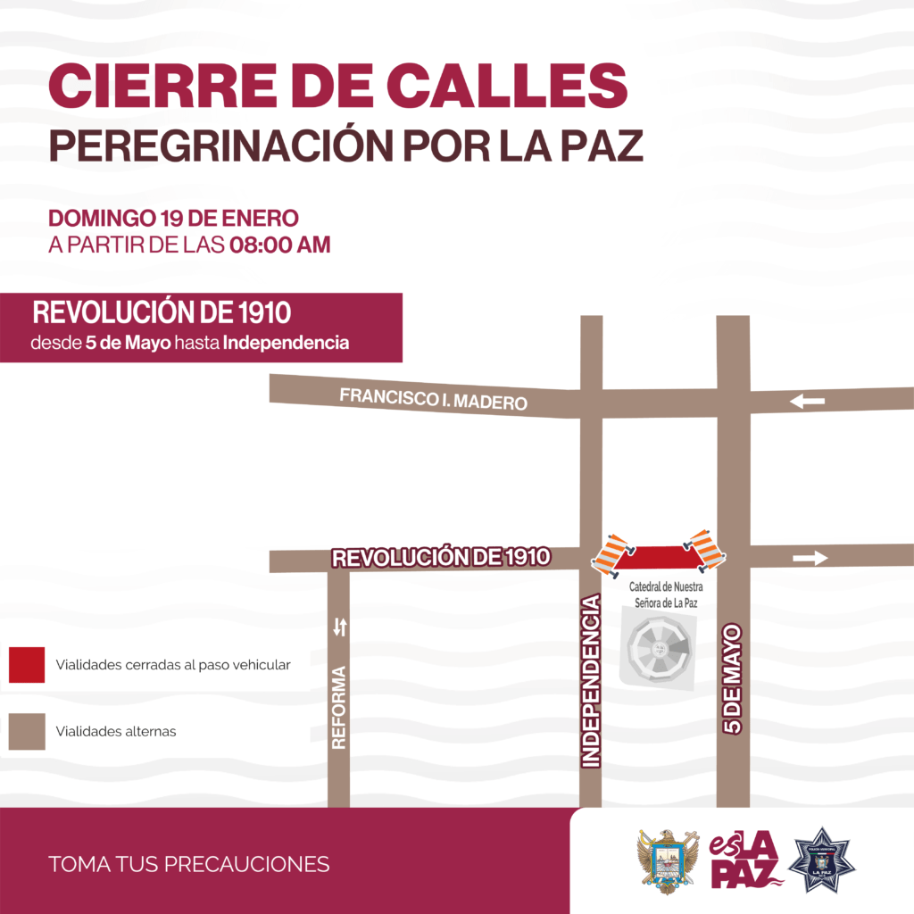 Calles del Centro Histórico, incluido el Paseo Álvaro Obregón, estarán parcialmente cerradas.