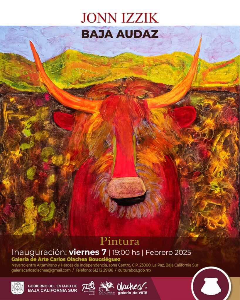 El artista fusiona paisajes, símbolos y colores vibrantes en su más reciente obra que da vida a la identidad de la región en “Baja Audaz”.