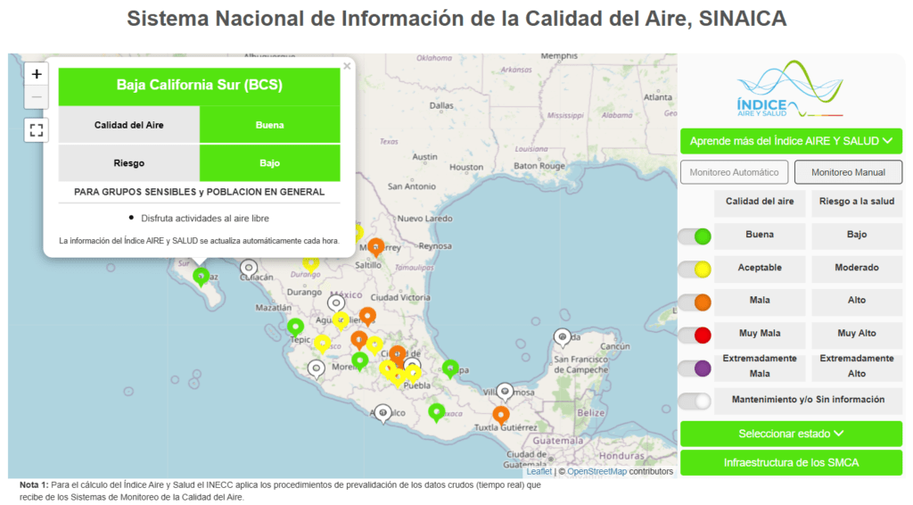 Los datos de la caseta de medición estatal están disponibles en SINAICA para consulta ciudadana y toma de decisiones ambientales.