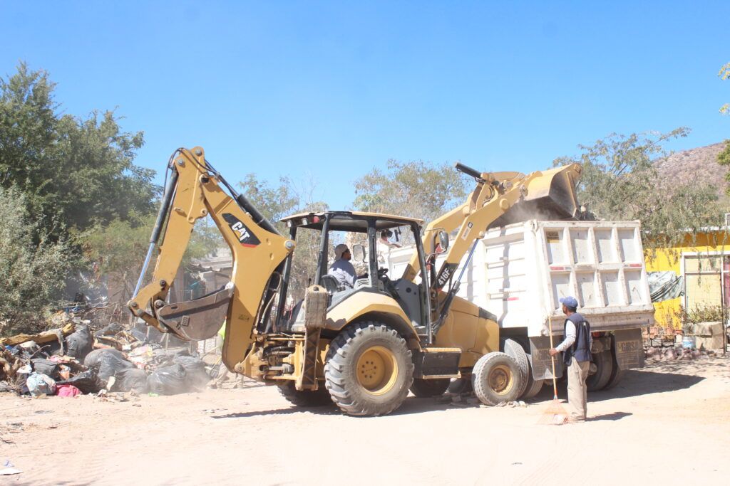 Además de la recolección de basura y cacharros, se realizaron trabajos de reforestación, poda, pintura y nivelación de calles en Villas de Guadalupe