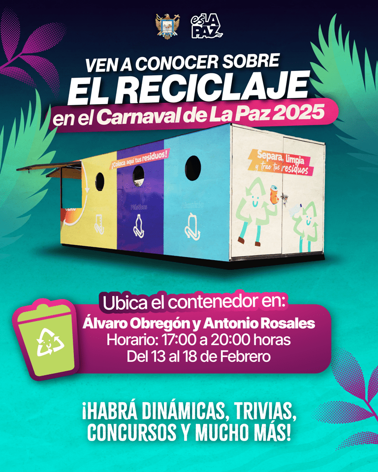 Invitan a la comunidad a reducir, reutilizar y reciclar para mantener limpio el Carnaval.