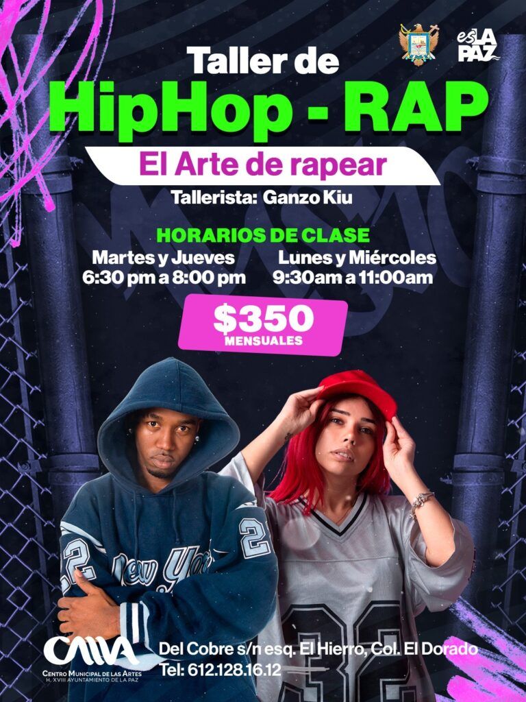 El curso de hip-hop y rap en el Centro Municipal de las Artes ofrece técnicas de freestyle, improvisación y más, con inscripciones abiertas para todos los niveles.