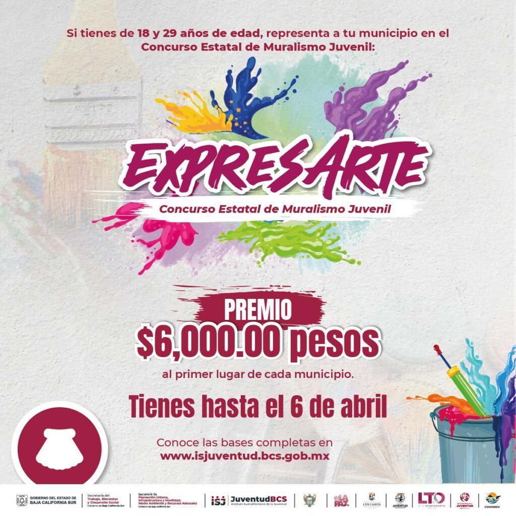 Las y los artistas seleccionados podrán representar al municipio en la etapa estatal de muralismo y ganar un premio económico.