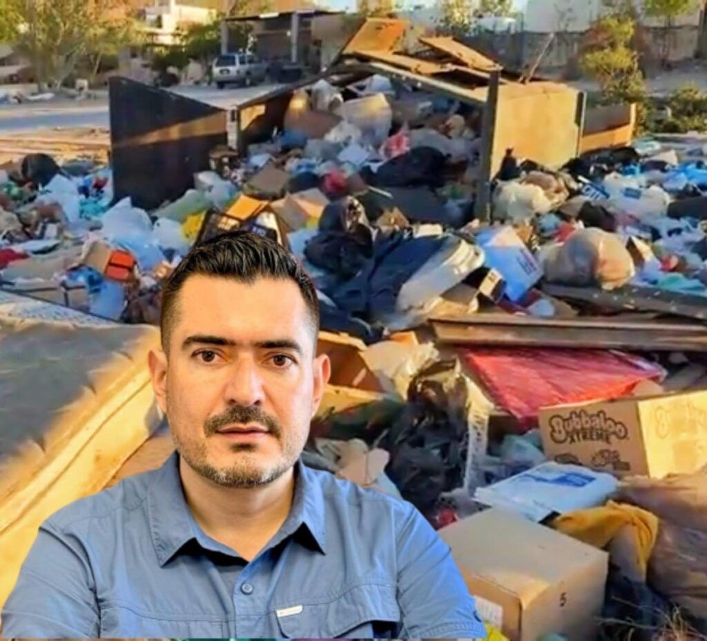 Mientras La Paz se ahoga en basura, Rigoberto Mares, dirigente panista, sigue confundiendo palabras con soluciones.