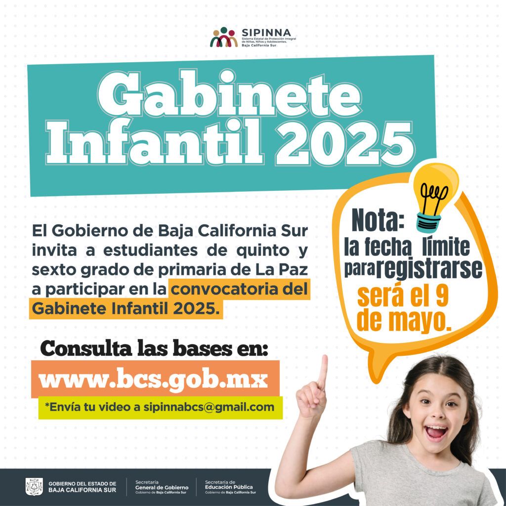 Niñas y niños de quinto y sexto de primaria podrán registrarse hasta el 9 de mayo con un video que exprese su deseo de ser gobernador o gobernadora