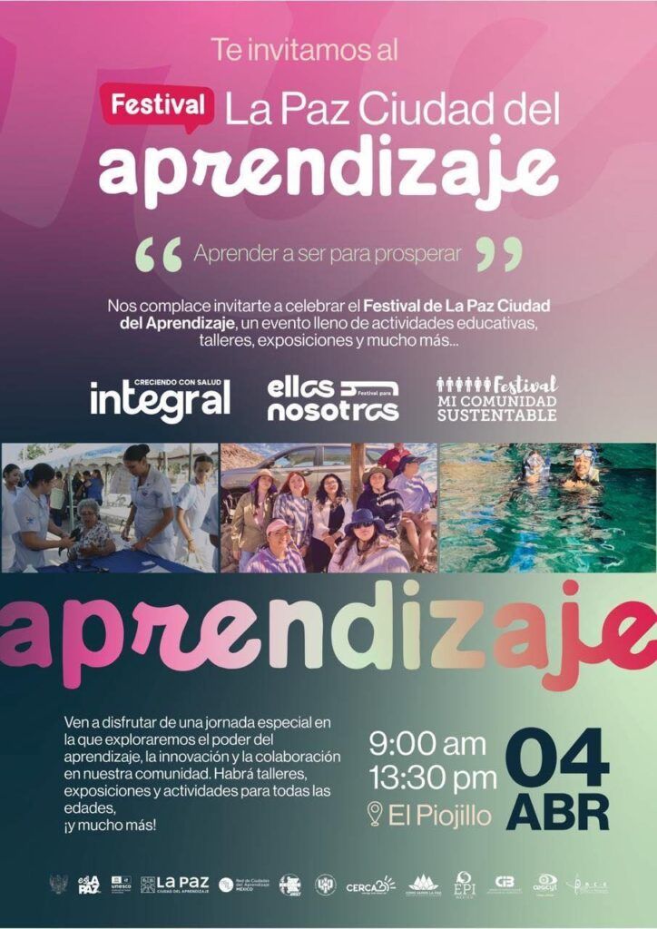 Eel Festival La Paz Ciudad del Aprendizaje “Aprender a ser para prosperar” es un espacio de encuentro para la educación, la salud y la construcción de una comunidad más fuerte.