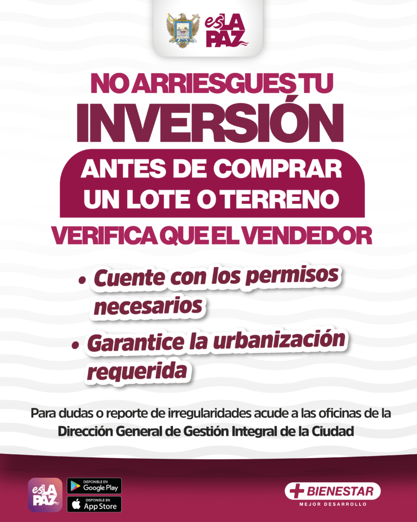 Piden verificar permisos antes de comprar terrenos en zonas como Palo Verde, Chametla y Palmira; podrían carecer de servicios y generar riesgos legales.
