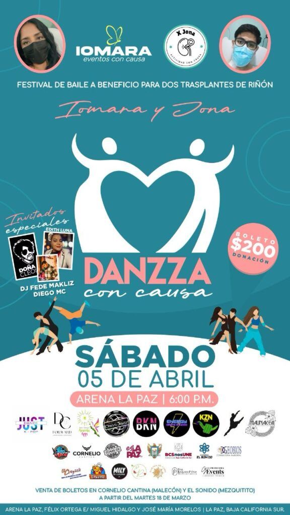 Puedes apoyar a Iomara y Jonatan disfrutando de este evento con un costo de 200 pesos