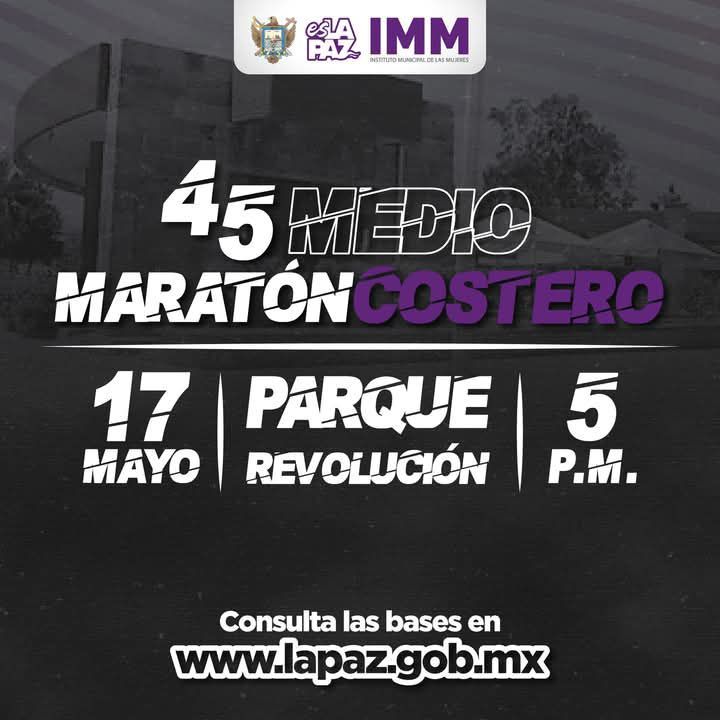 El 45º Medio Maratón Costero destinará lo recaudado a programas del Instituto Municipal de las Mujeres.