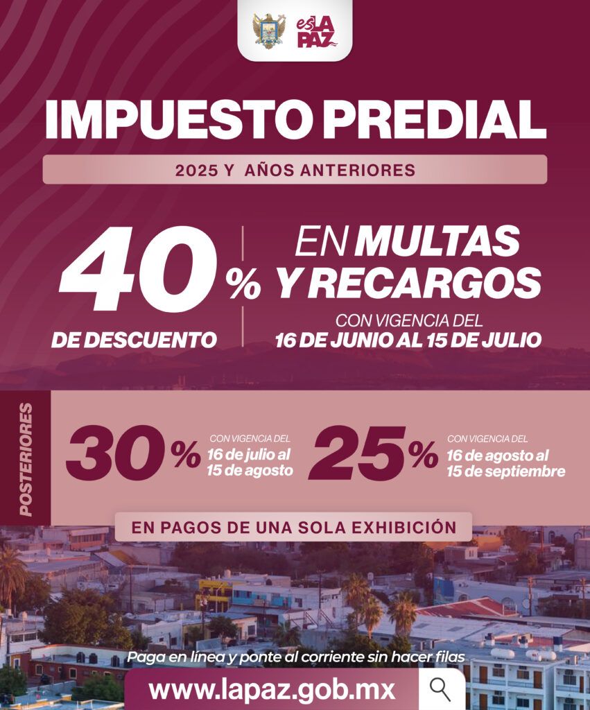 Del 16 de junio al 15 de septiembre, contribuyentes podrán regularizarse con descuentos en predial de hasta el 40% 