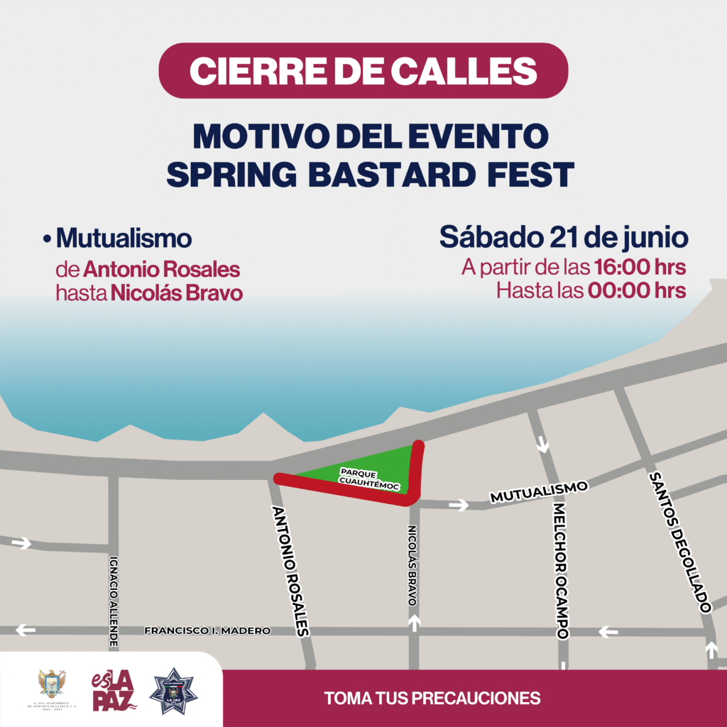 Planifica tus traslados: habrá cierres desde el sábado por la tarde y domingo temprano por festivales y carrera deportiva.