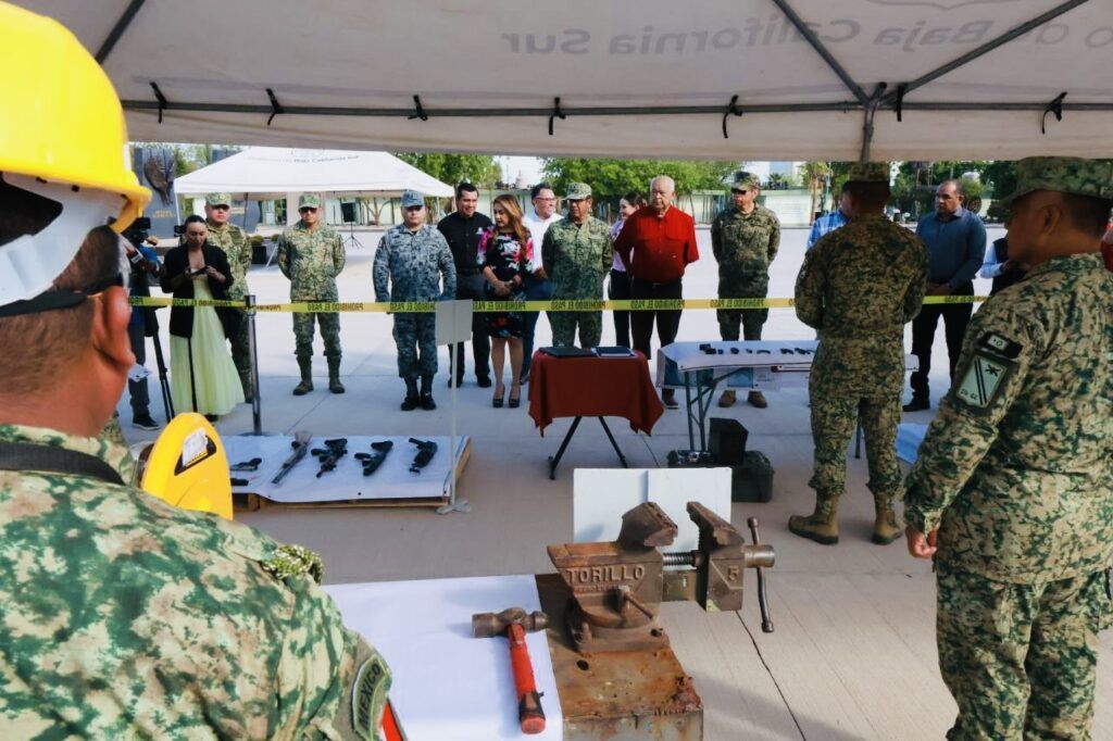 Más de 40 armas y mil cartuchos fueron inutilizados por el Ejército como parte del Día Internacional de Destrucción de Armas.