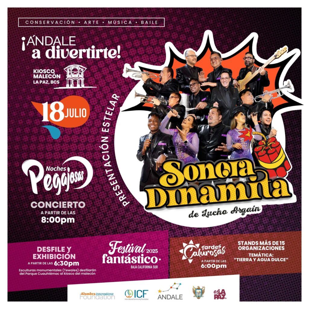 Esta edición de Noches Pegajosas, contará con la presentación estelar de la Sonora Dinamita y desfile de Tewuales 