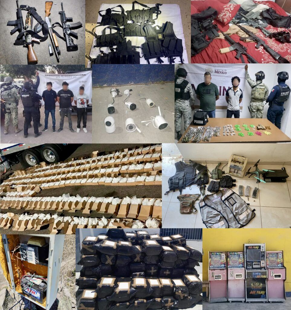 De mayo a julio, se detuvo a 63 personas y se aseguraron drogas, armas, equipo de comunicación y vehículos vinculados a delitos.