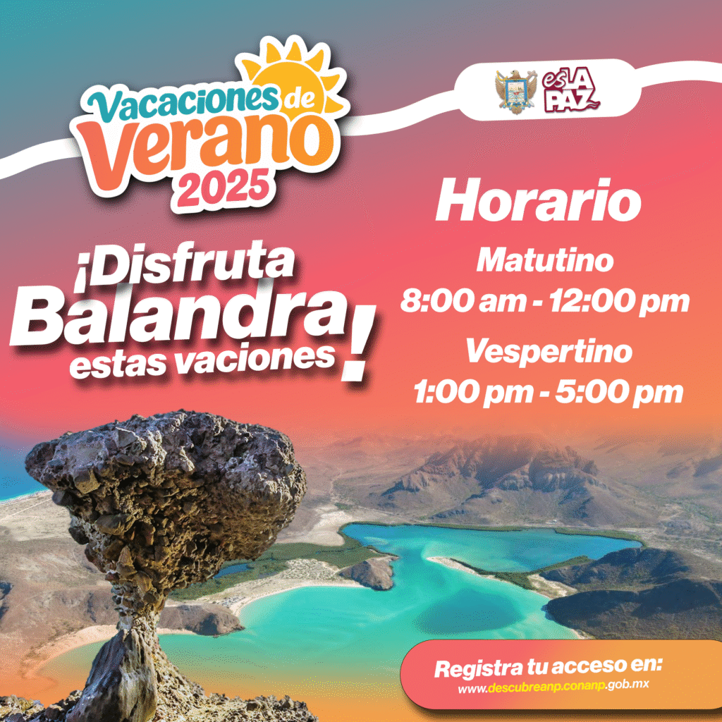 Durante las vacaciones, sigue vigente el esquema de dos turnos y cupo limitado a 450 visitantes por la conservación del ecosistema en playa Balandra.