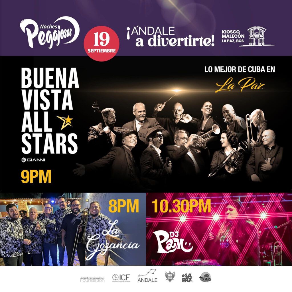 Desde las 18:00 h en el Kiosco, con Tardes Calurosas (25+ organizaciones por los océanos) y show estelar de Buena Vista All Stars, La Gozancia Cubana y DJ Pam.