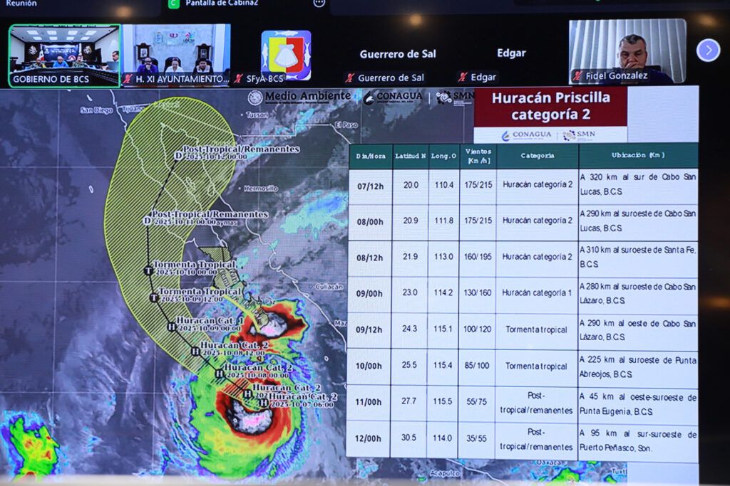 El huracán categoría 2 avanza al noroeste, a 370 km de Cabo San Lucas; no hay afectaciones mayores y piden atender avisos oficiales.