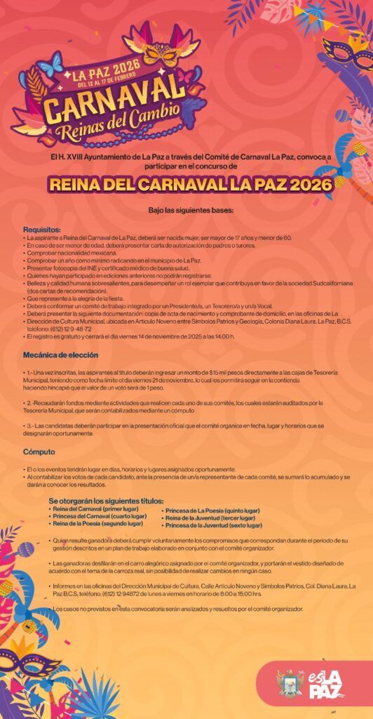 El Ayuntamiento precisa sede de registro, edades permitidas y fechas límite y convoca a seguir las convocatorias en redes oficiales.