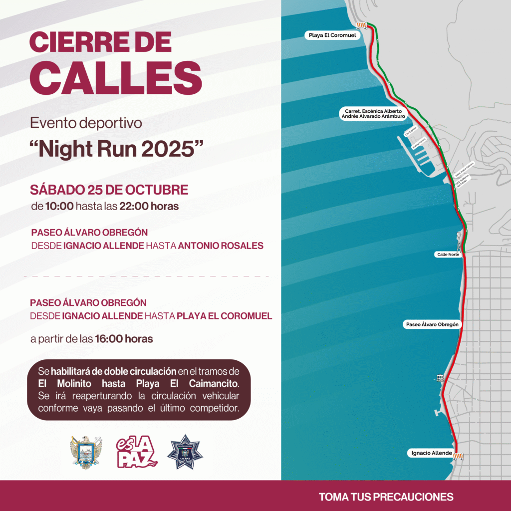 El tránsito irá en doble sentido por el carril derecho rumbo a El Coromuel mientras la carrera usa el izquierdo.