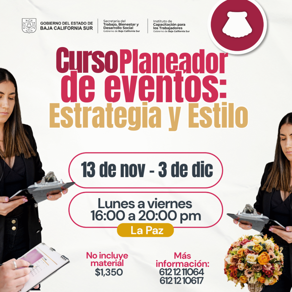 La capacitación “Planificador de Eventos: Estrategia y Estilo” inicia el 13 de noviembre y se basa en estándares de competencia oficiales.
