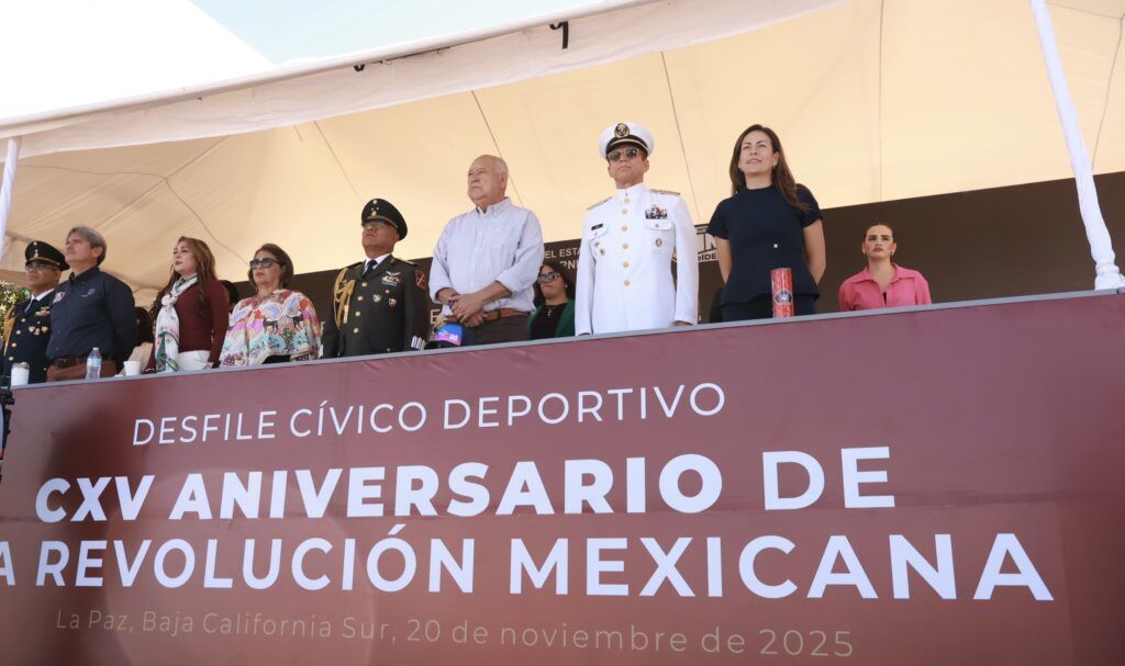 En el marco del CXV Aniversario de la Revolución Mexicana, el mandatario sudcaliforniano recordó que la reforma agraria, la justicia social, la democratización política y la reforma laboral continúan guiando el desarrollo de Baja California Sur.