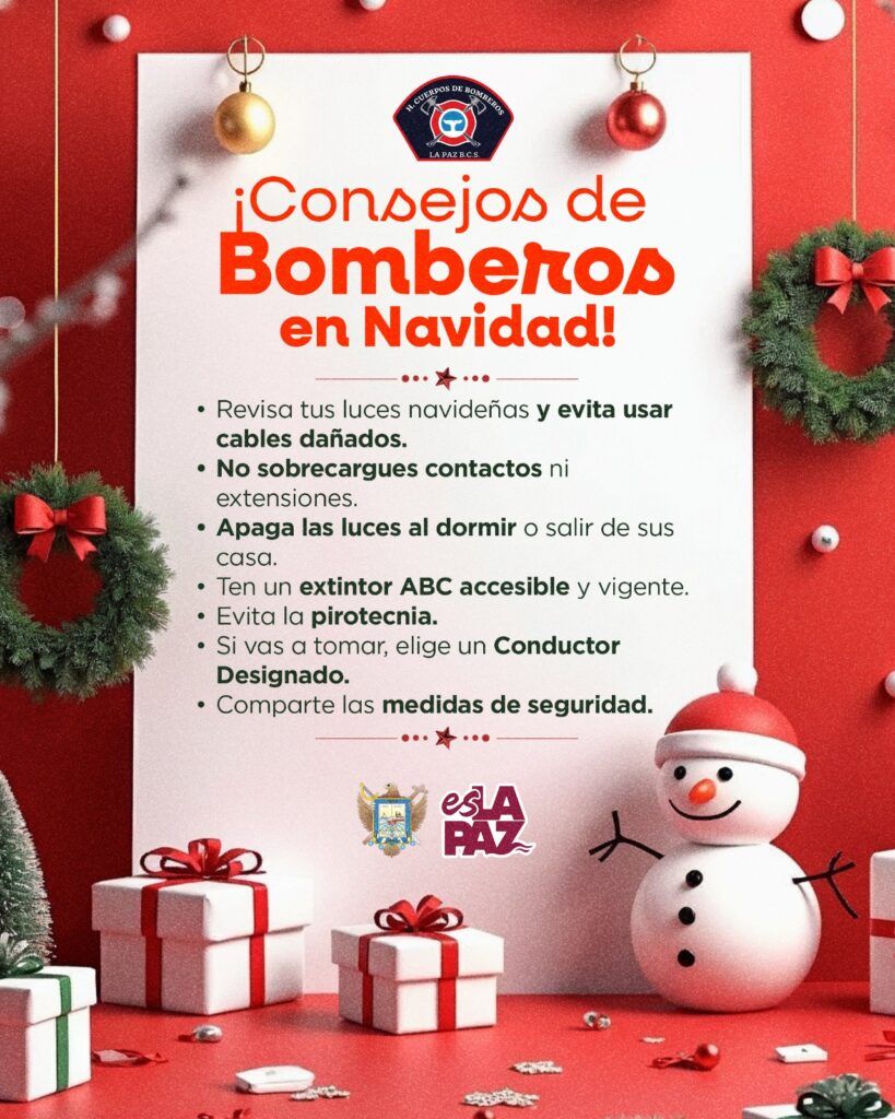 Revisar cables, evitar contactos sobrecargados y alejar el árbol de fuentes de calor, entre las recomendaciones de los Bomberos para evitar incendios