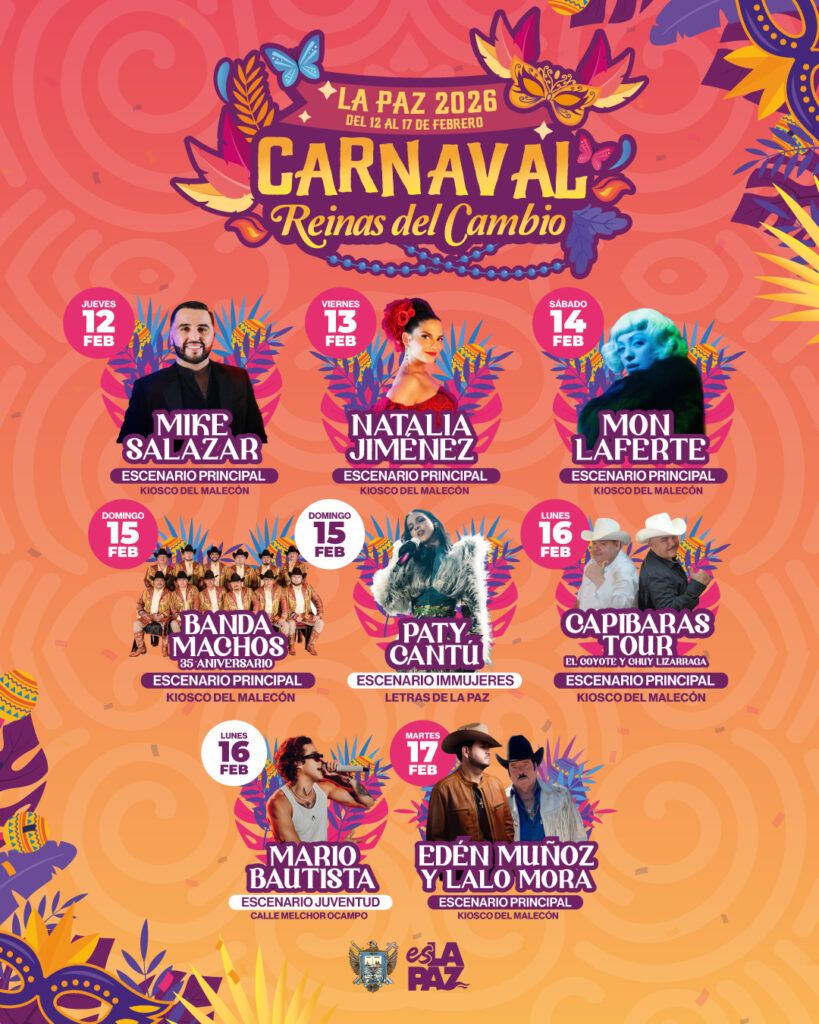 Doble jornada el 15 y 16: Banda Machos y Paty Cantú; El Coyote y Chuy Lizárraga, además de Mario Bautista