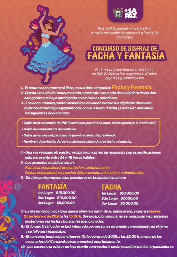 La convocatoria es para mayores de 18 años; el registro cierra el 5 de febrero a las 15:00 horas.