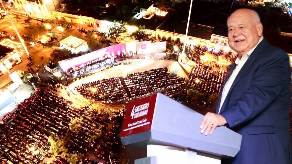 El gobernador Víctor Manuel Castro Cosío encabezó en la plaza Antonio Mijares de San José del Cabo su 4º Encuentro Ciudadano, donde presentó resultados en obras, salud, programas sociales y envío señales políticas a favor de perfiles como Homero Davis, Milena Quiroga, Manuel Cota y Christian Agúndez rumbo a la sucesión de 2027.