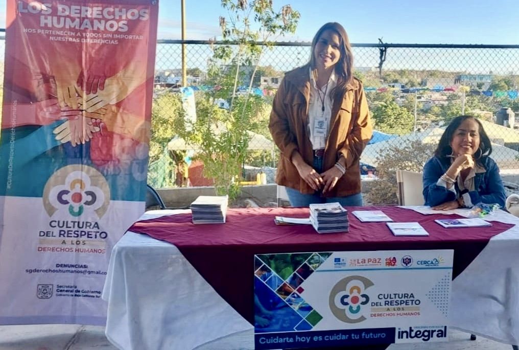 Realizan cuarta Feria de la Salud en La Paz para promover derechos humanos, prevención de la violencia, identificación de riesgos y rutas de apoyo.