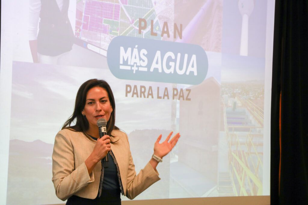 Milena Quiroga presenta en Ciudad de México el plan “Más Agua para La Paz”, que elevó el suministro en más de 300 litros por segundo y consolida infraestructura estratégica