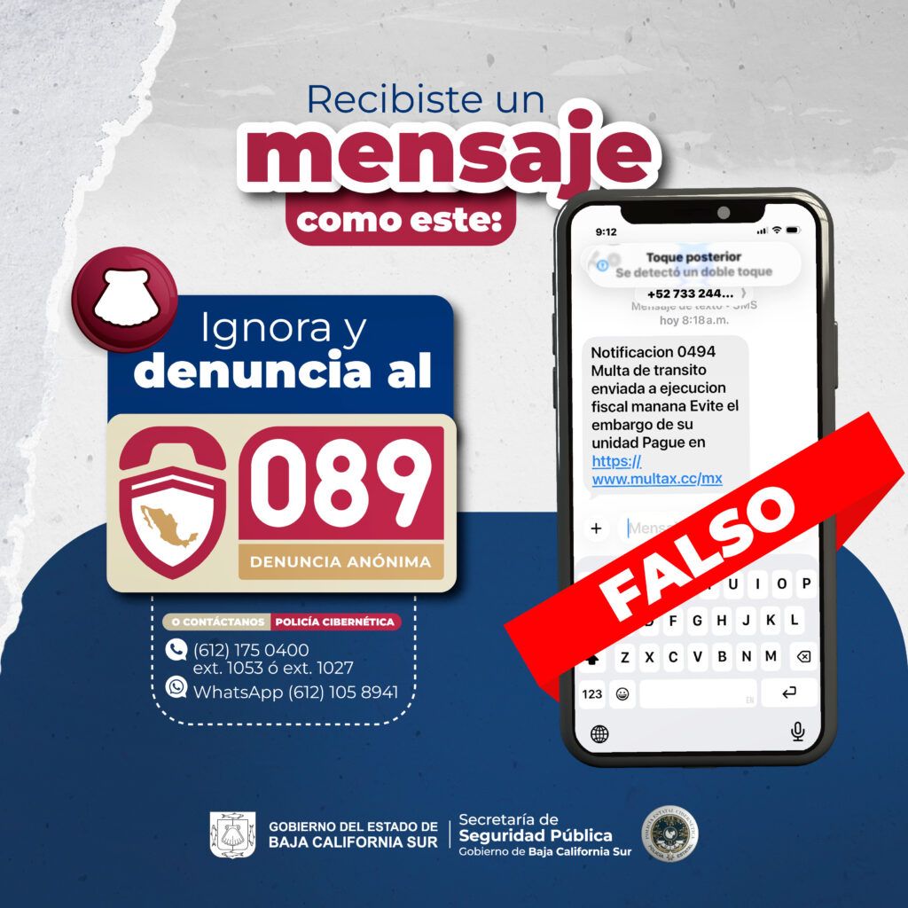 La Policía Estatal Cibernética advirtió sobre mensajes que redirigen a sitios falsos para robar datos personales y bancarios