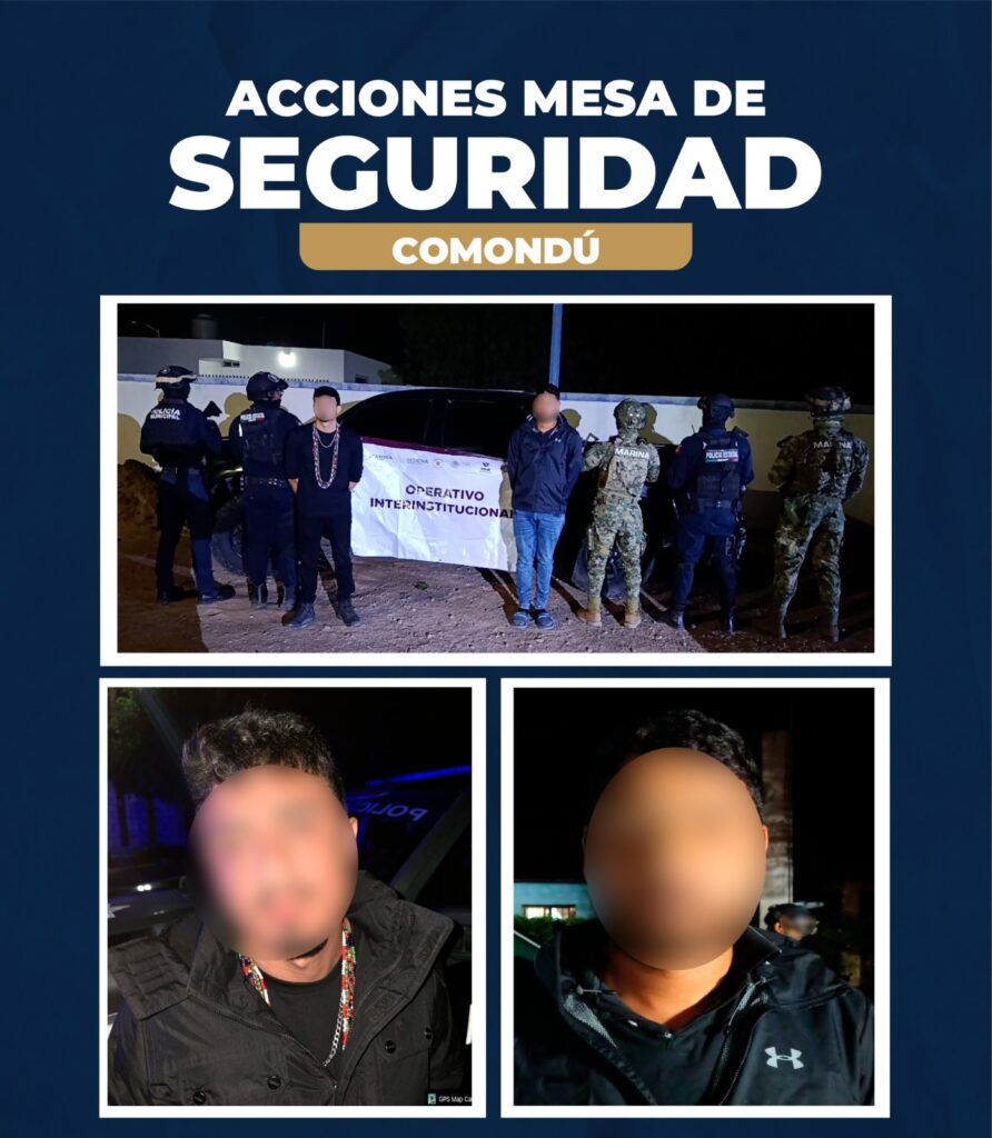La captura se realizó en Puerto San Carlos durante operativos de vigilancia coordinados por instituciones de la Mesa Estatal de Seguridad
