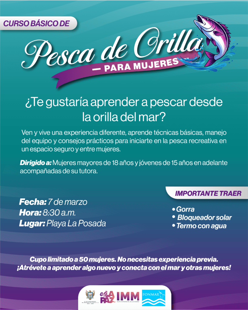 La actividad se realizará el 7 de marzo en Playa La Posada; podrán participar jóvenes desde 15 años acompañadas de tutora