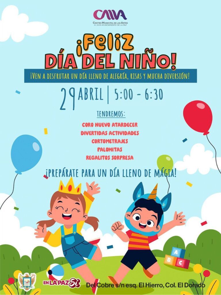 Invitan a niñas y niños a disfrutar una tarde cultural este 29 de abril en La Paz