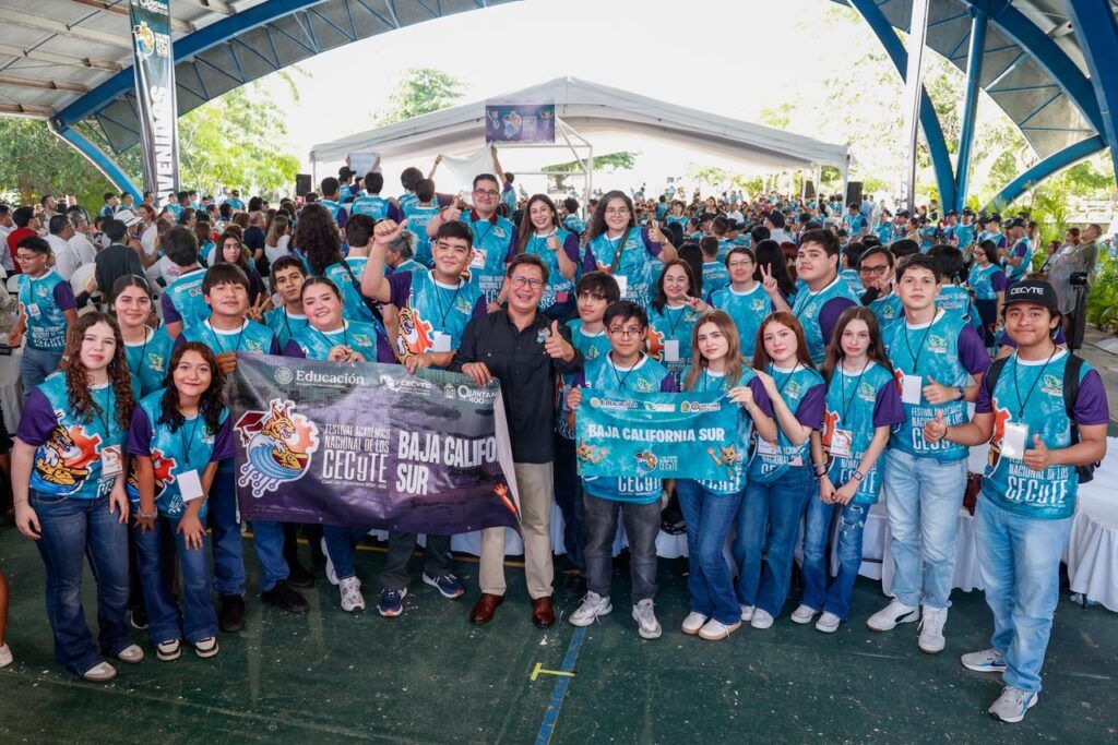 La delegación de Baja California Sur participó en el Festival Académico Nacional de los CECyTE 2026 realizado en Cancún, Quintana Roo.