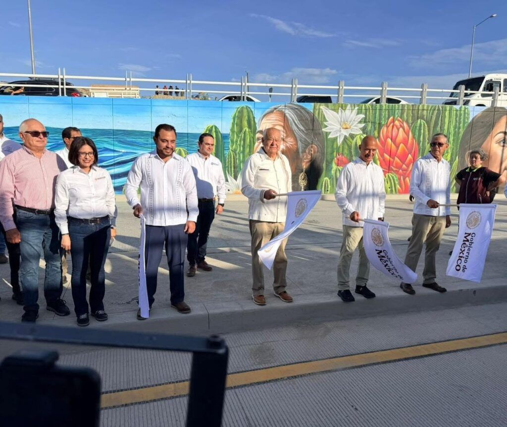 La presidenta Claudia Sheinbaum Pardo inauguró de manera remota la Glorieta de las Mujeres Libres de Baja California Sur, ya abierta a la circulación.