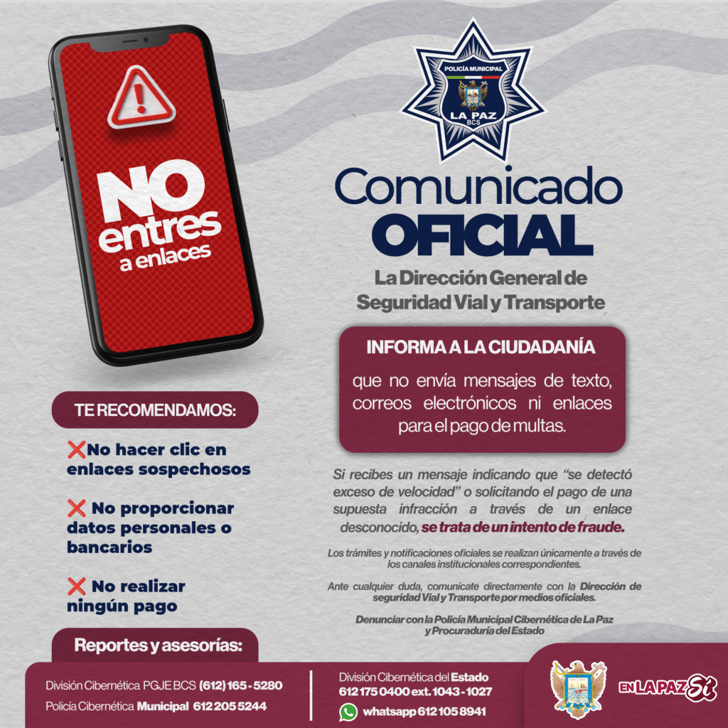 Los mensajes fraudulentos buscan que las personas ingresen a sitios falsos para realizar pagos o proporcionar datos sensibles.