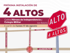¡Atención, conductores! Habrá nuevos cuatro altos en Perla y El Esterito