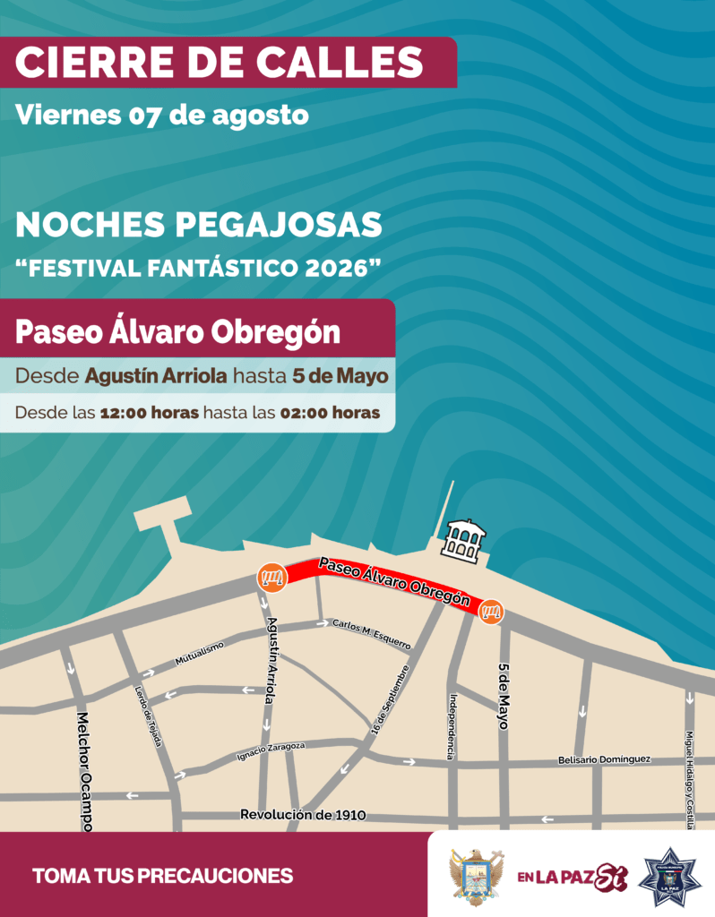 El cierre abarcará del callejón Agustín Arriola a 5 de Mayo y se mantendrá hasta la madrugada del sábado.