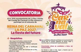 ¿Quieres ser Reina del Carnaval La Paz 2027? Abren convocatoria