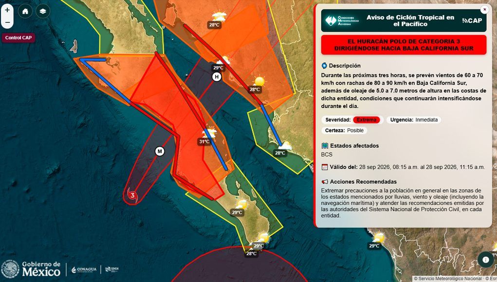 Piden cerrar comercios y suspender movilidad en Comondú, Mulegé y Loreto ante impacto de Polo
