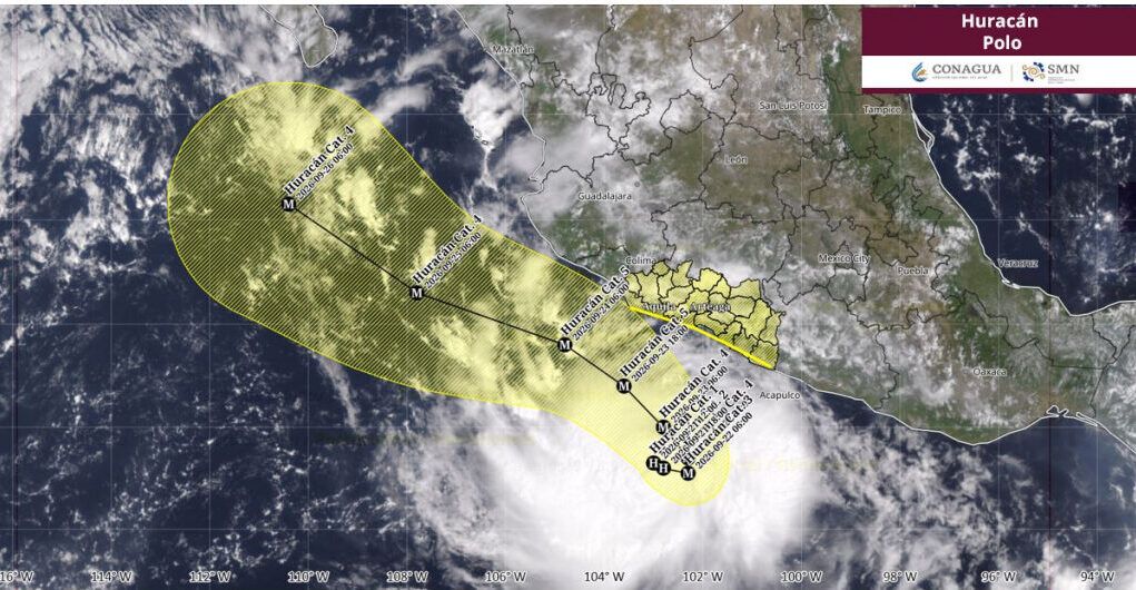Polo se fortalece y podría alcanzar categoría 5; prevén lluvias y oleaje en Baja California Sur