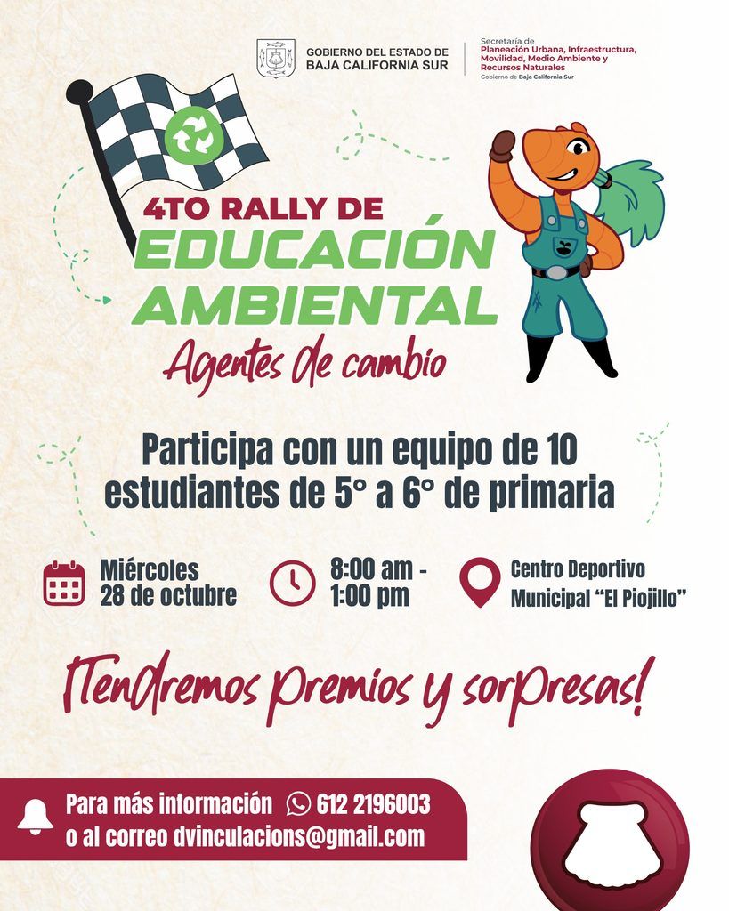 Escuelas públicas y privadas están invitadas a participar en un rally con actividades lúdicas sobre el cuidado del medio ambiente.