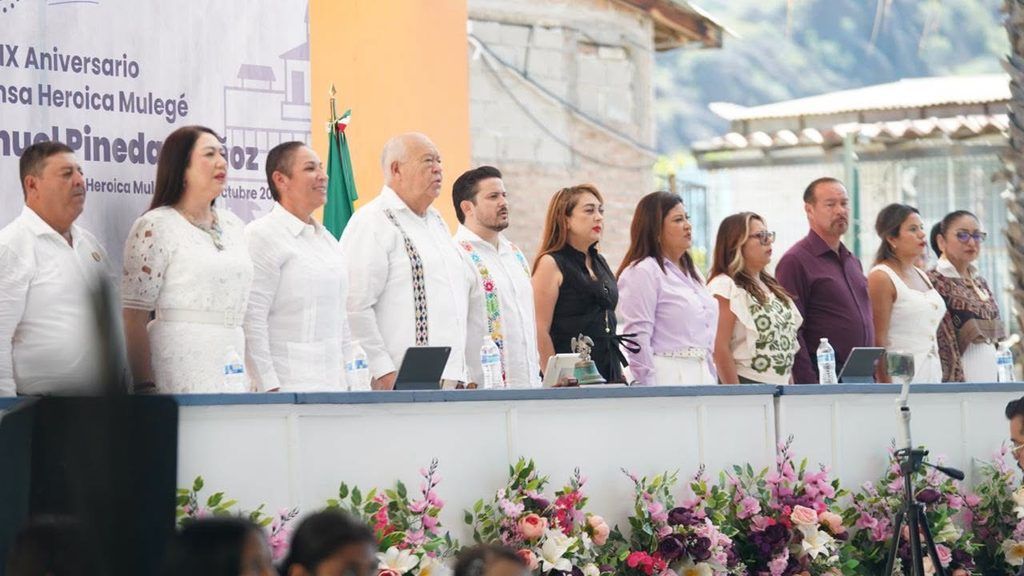 Autoridades de los tres poderes recordaron el enfrentamiento encabezado por el capitán Manuel Pineda y habitantes de Mulegé el 2 de octubre de 1847.
