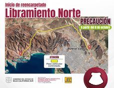 Rehabilitarán Libramiento Norte de La Paz; habrá paso a un solo carril